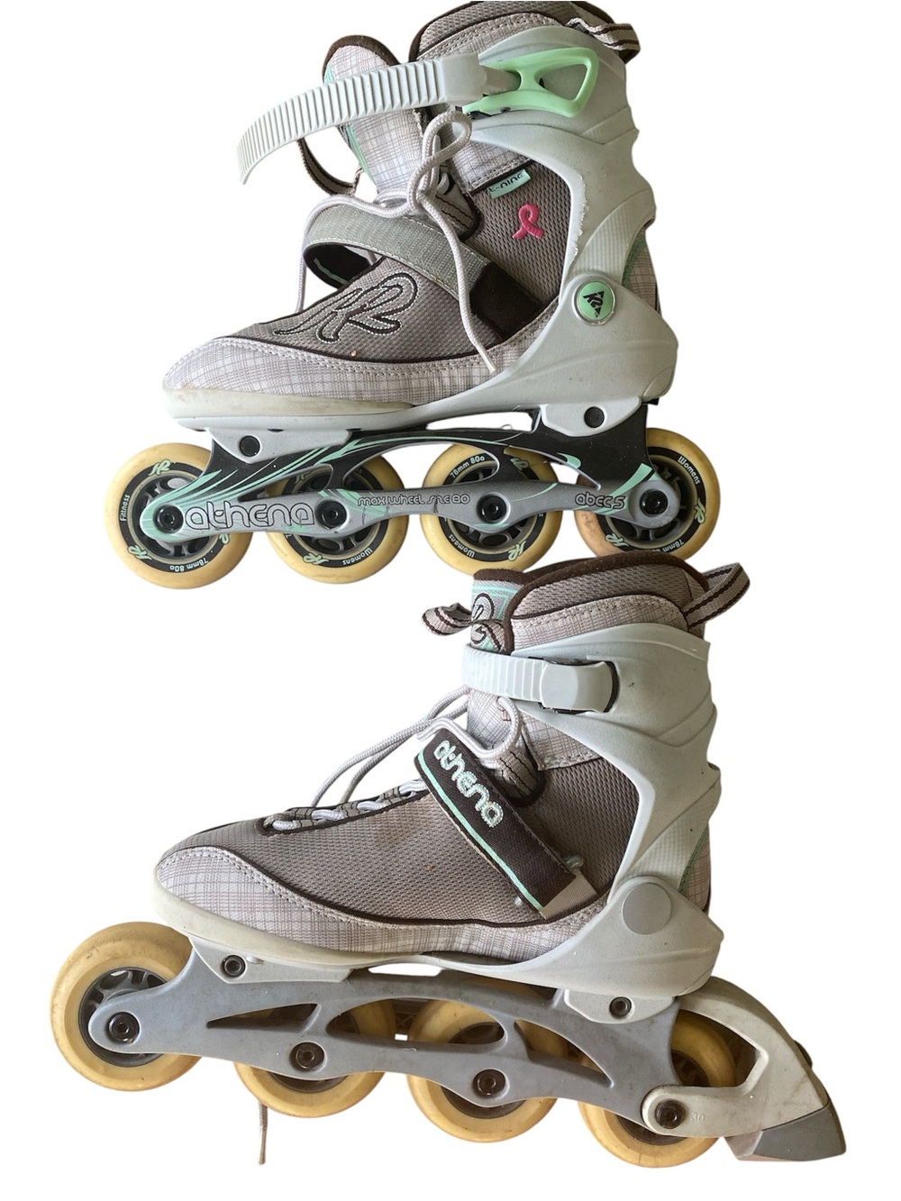 K2 Sports Womens
Athena W Inline Skates sz 7 Cancer Awareness
